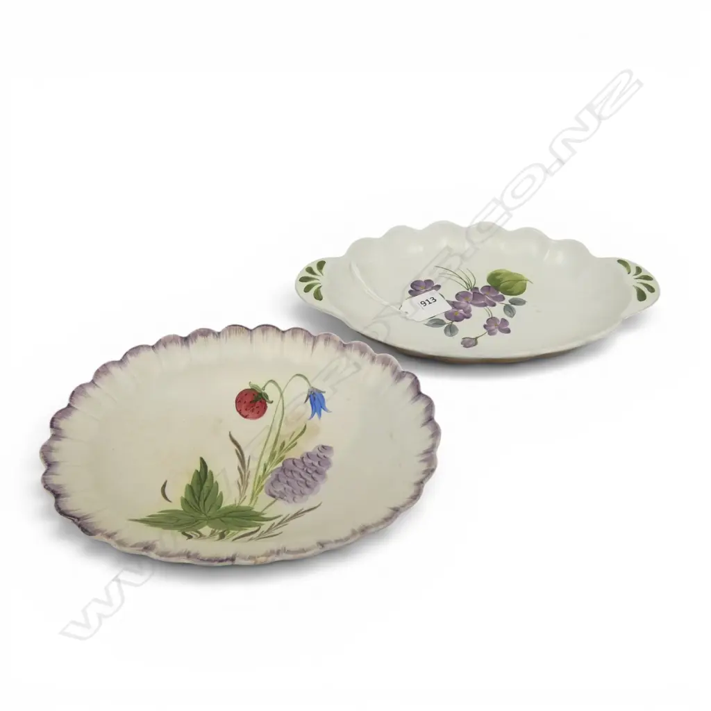 2 RADFORD FLORAL DISHES W.255mm Image 1++