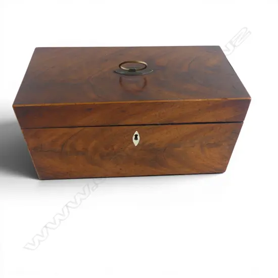 GEORGIAN MAHOGANNY TEA CADDY W.300mm
