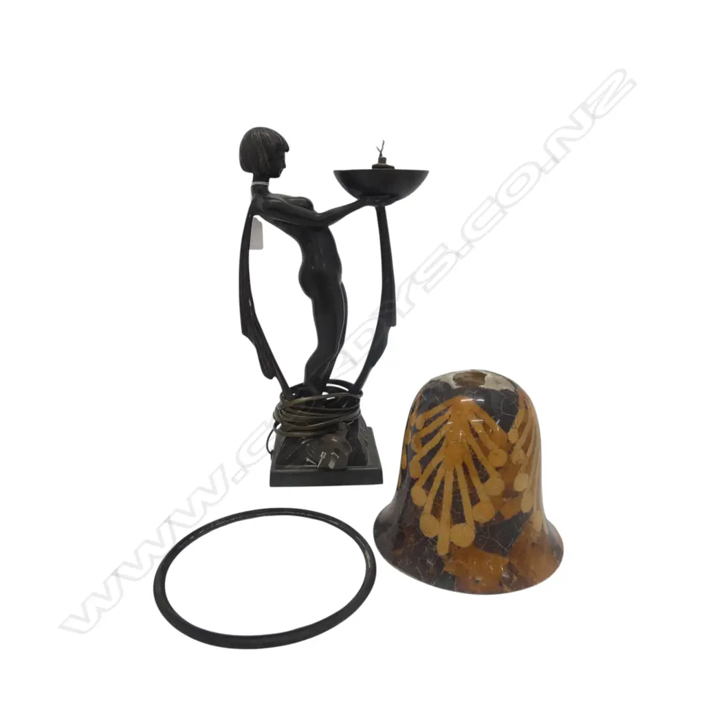 PR DECO STYLE LAMPS, METAL NUDE FIGURE H.475mm one faulted Image 1++