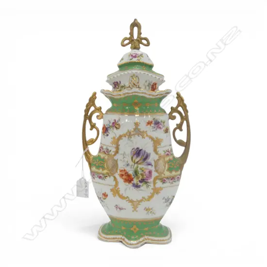 SEVRES STYLE LIDDED VASE H.370mm FINIAL REPAIRED