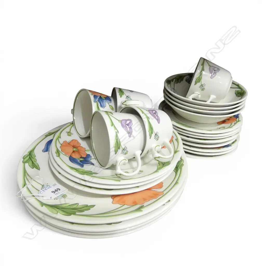 VILLEROY & BOCH "AMAPOLA" CUPS, PLATES, BOWLS etc Image 1++