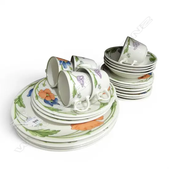 VILLEROY & BOCH "AMAPOLA" CUPS, PLATES, BOWLS etc