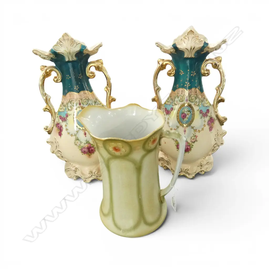 PR ANTIQUE VASES H.440mm + WASH JUG Image 1++