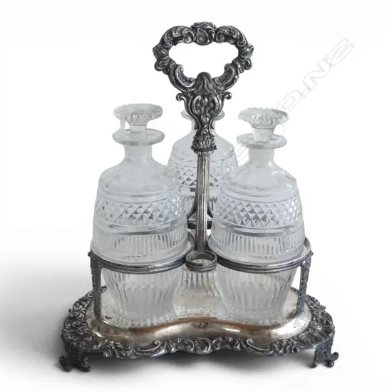 LATE 19thC SILVER PLATE  DECANTOR CRUET H.310mm