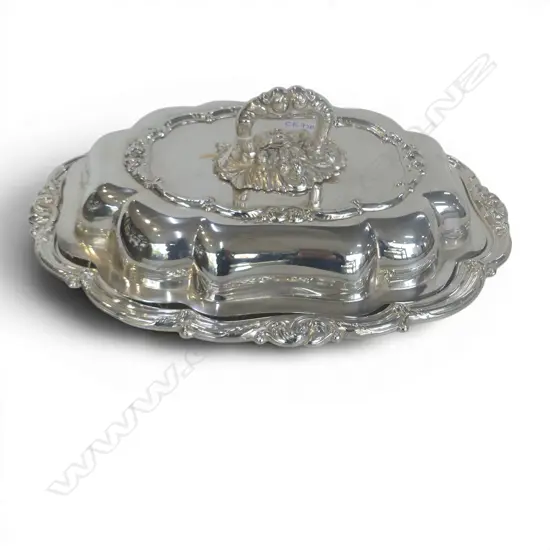 DANISH SILVER PLATE VEGETABLE DISH W.340mm