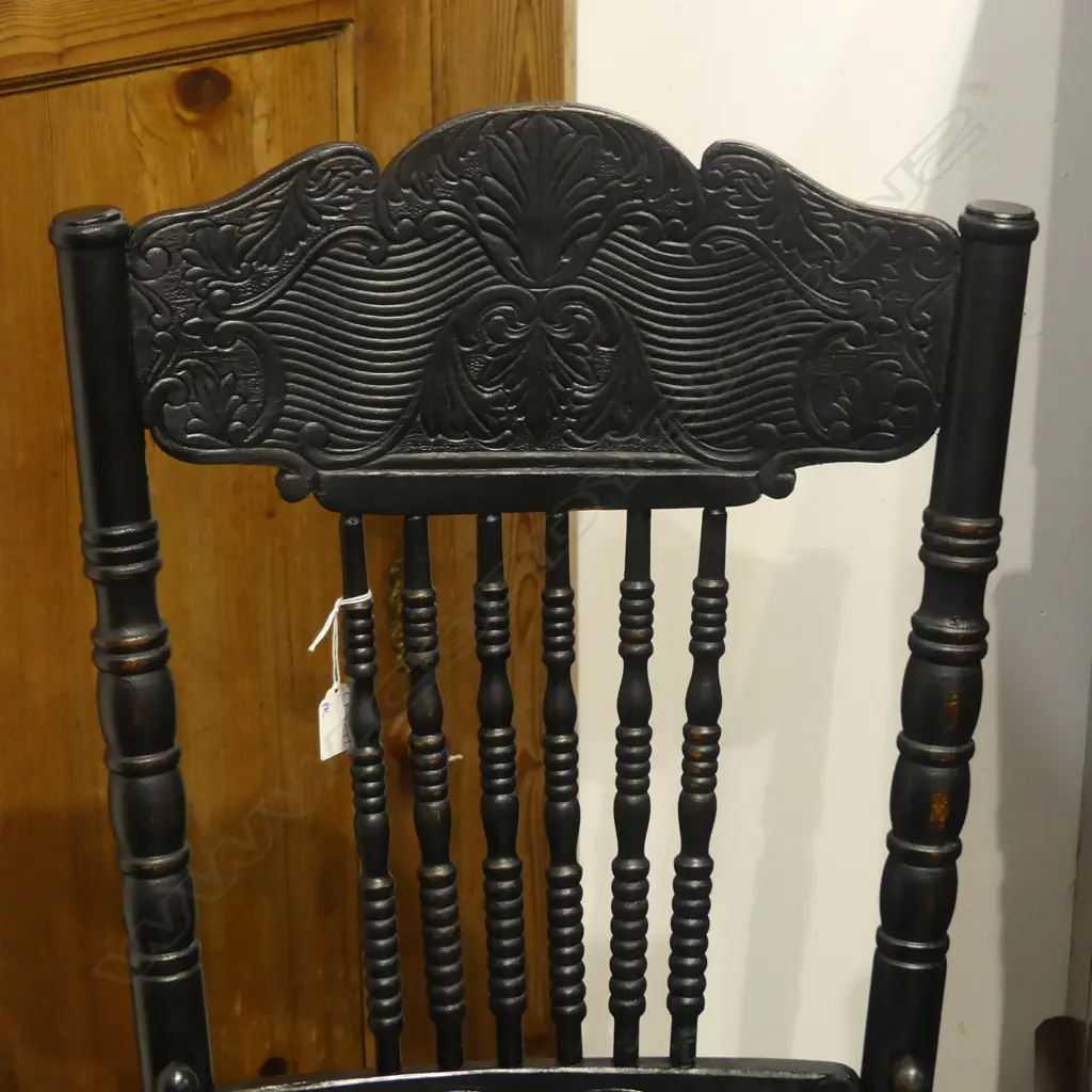 PR EBONISED SPINDLE BACK CHAIRS Image 1++