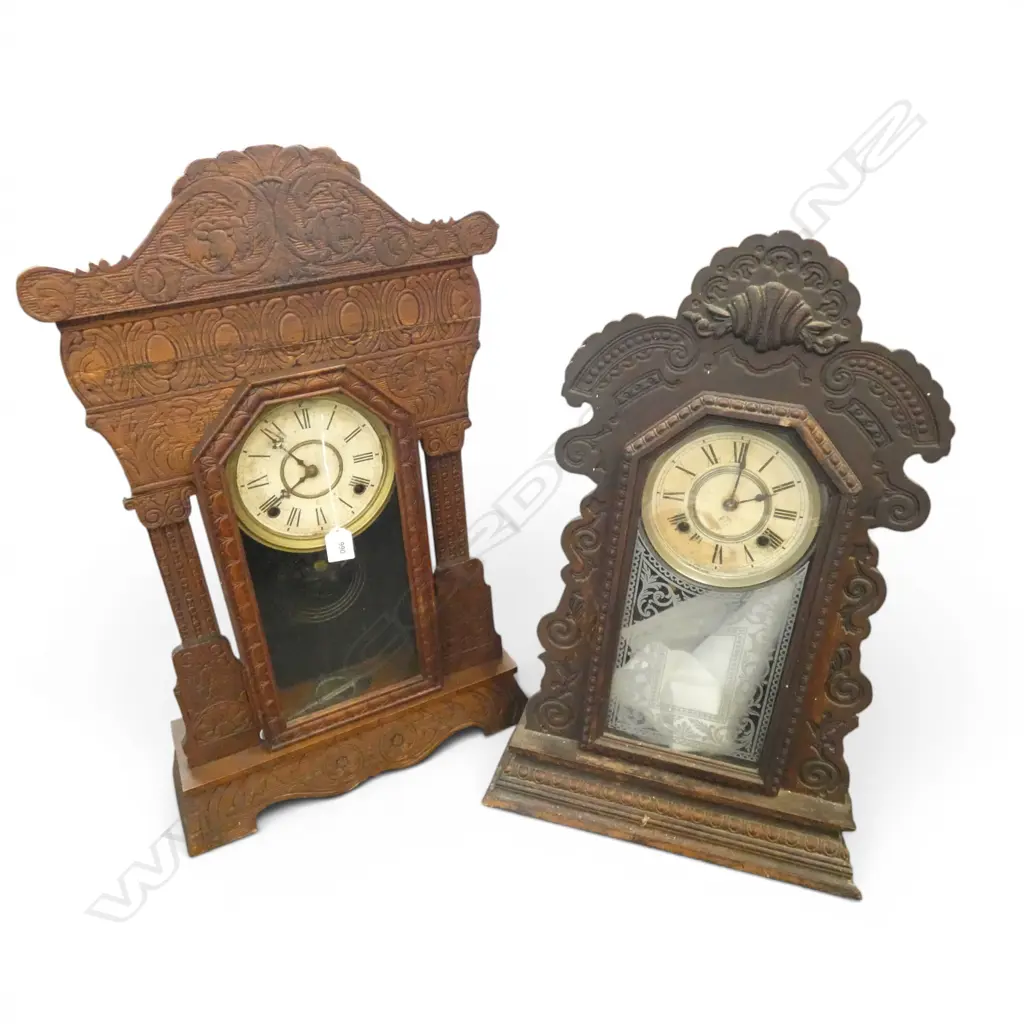 2 ANSONIA MANTEL CLOCKS H.630mm FAULTS Image 1++