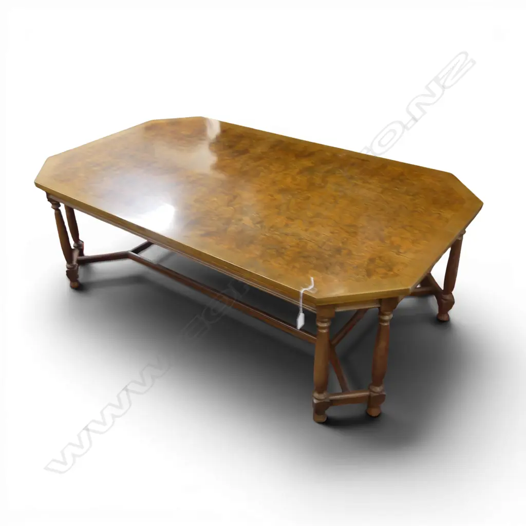 BURR VENEER TOP COFFEE TABLE 1325mx765x430mm Image 1++