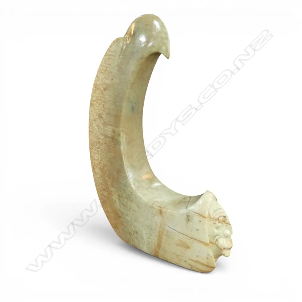INUIT STONE SCULPTURE vendor purchased Ottawa c.1990s H.260mm Image 1++