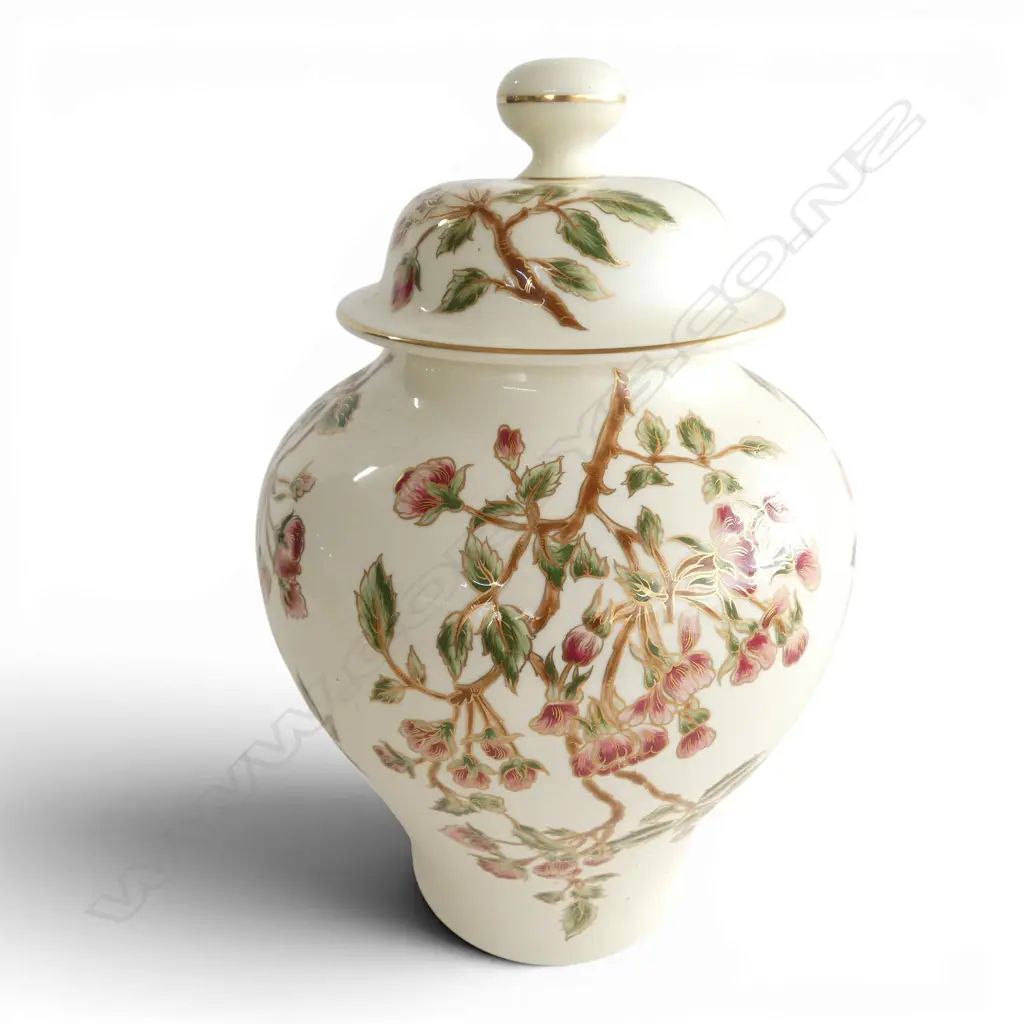 ZSOLNAY HUNGARY LIDDED FLORAL JAR H.350mm Image 1++