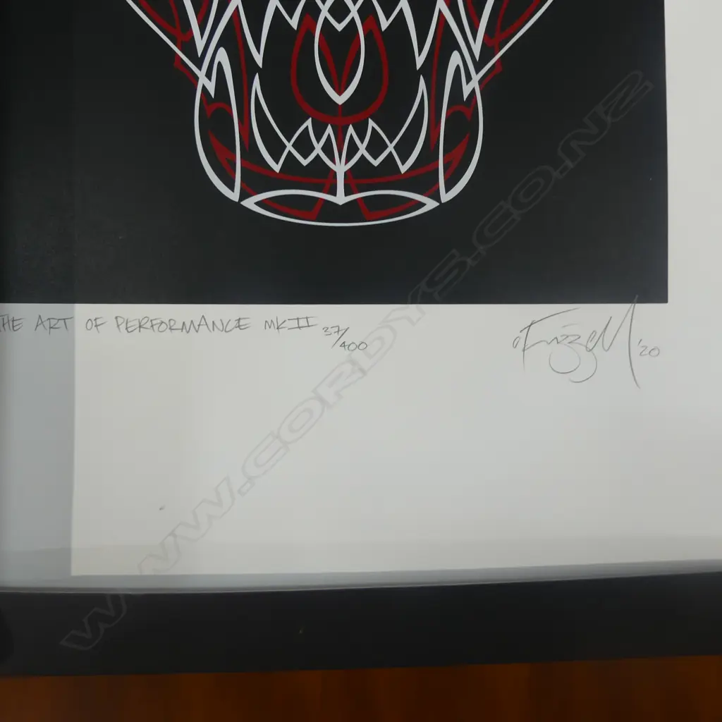 OTIS FRIZZELL 'THE ART OF PERFORMANCE' PRINT 385x570mm COLAB w. JAGUAR 37/400 Image 1++