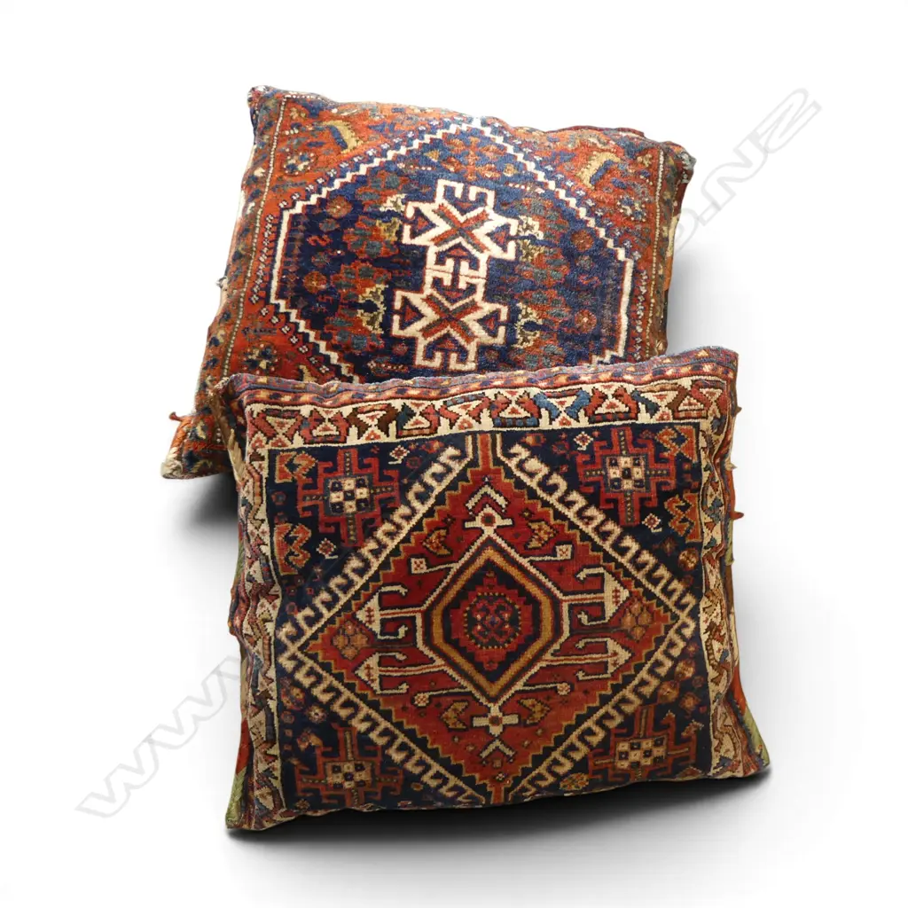 PR OF VINTAGE HAND KNOTTED PERSIAN CUSHIONS 580x580 Image 1++
