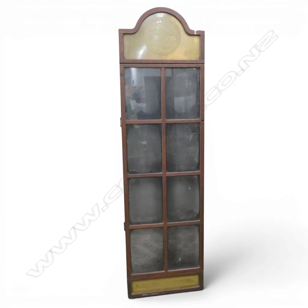 LG MONTEITHS BREWING CO MAHOGANY HINGED ADVERTISING SIGN STAND H.1670MM W.470MM Image 1++