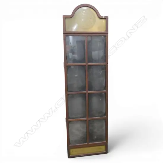 LG MONTEITHS BREWING CO MAHOGANY HINGED ADVERTISING SIGN STAND H.1670MM W.470MM