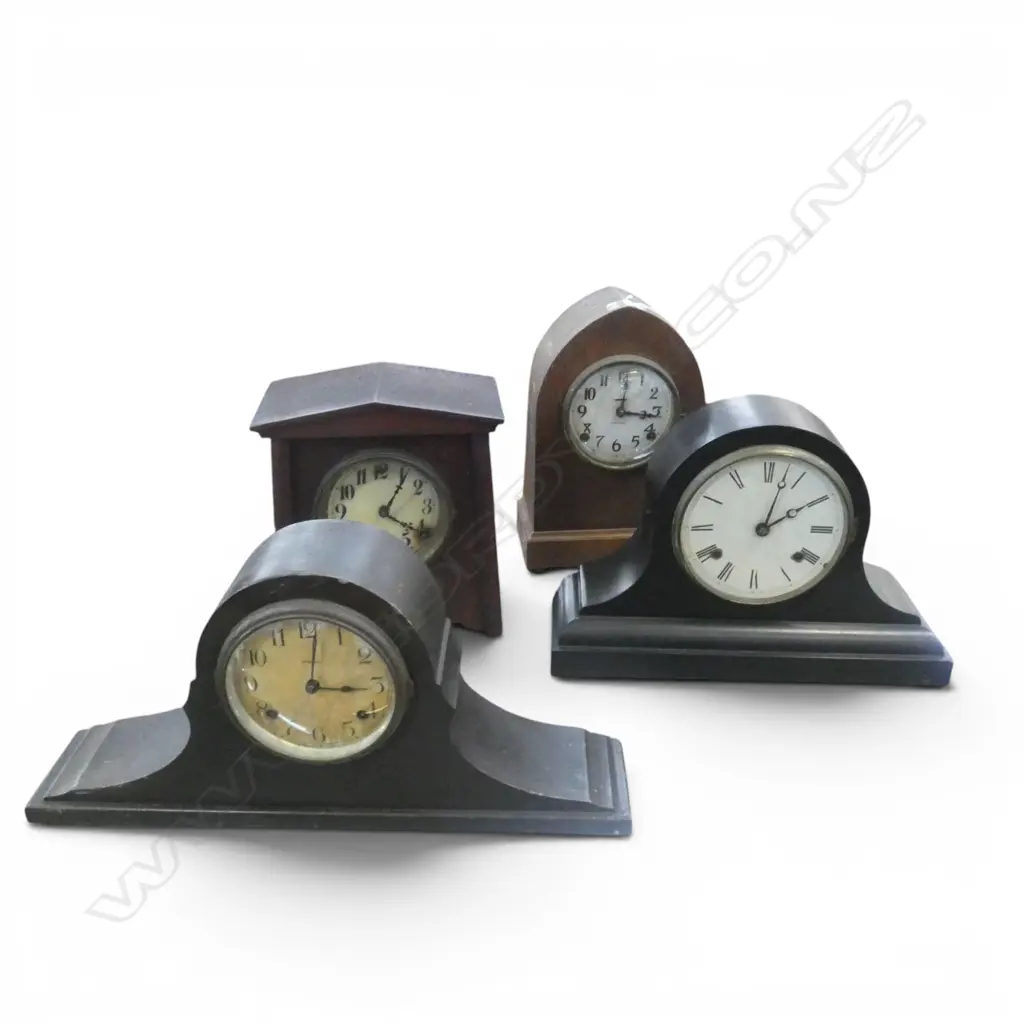 4 ANTIQUE MANTEL CLOCKS H.320mm Image 1++