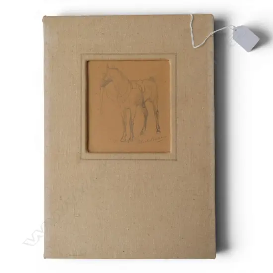 CHARLES BAKKER (DUTCH 1876-1975) HORSE, PENCIL SKETCH 120x110mm