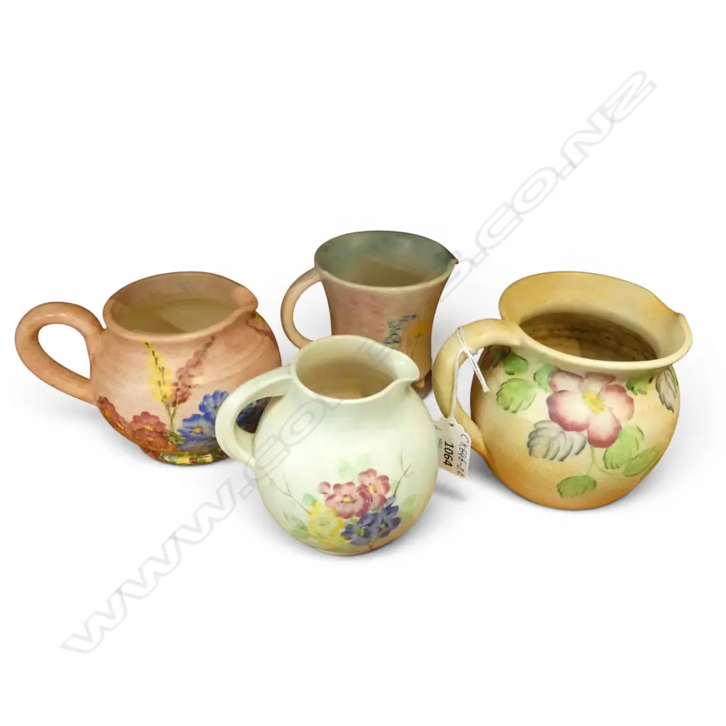 4 RADFORD FLORAL JUGS H.120mm Image 1++