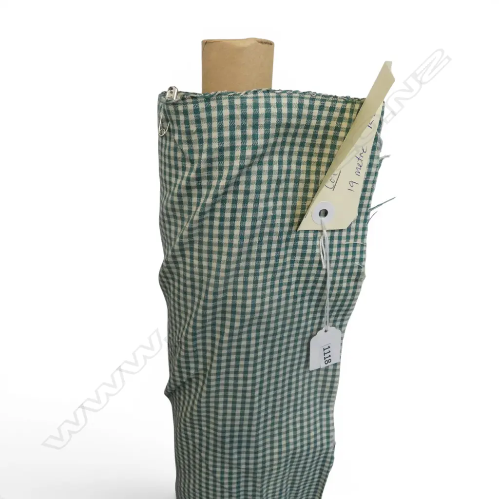 FABRIC BOLT; ITALIAN GINGHAM, COTTON, 19M Image 1++