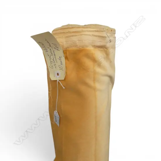 FABRIC BOLT; COGNAC VELVET, COTTON, UPHOLSTERY DRAPES, 10M