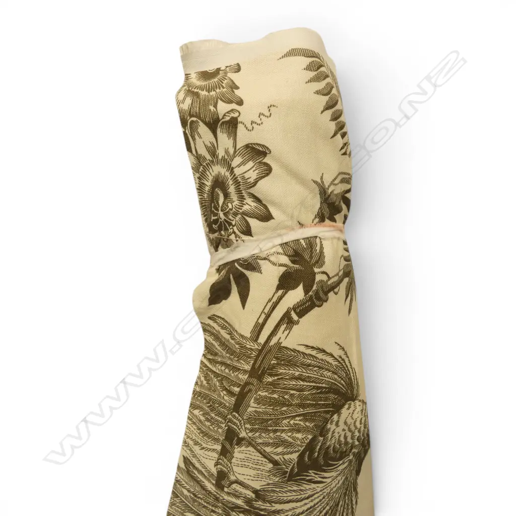 ROLL OF 'WHITIANA KHAKI' FABRIC EX MARTHAS 15M W.1400mm Image 1++