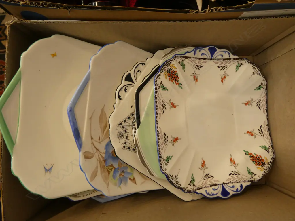 10 SHELLEY CHINA CAKE PLATES DECO PATS ETC Image 1++
