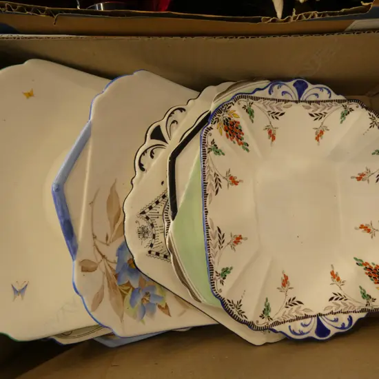 10 SHELLEY CHINA CAKE PLATES DECO PATS ETC