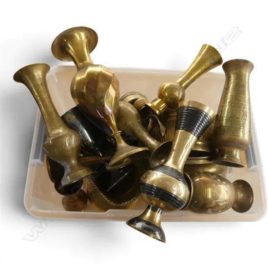 ASST. BRASS; VASES ETC