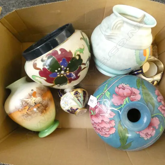 FOLEY CHINA INTARSIO VASE H150MM 4 FAIENCE PCS & DECO VASE H150MM