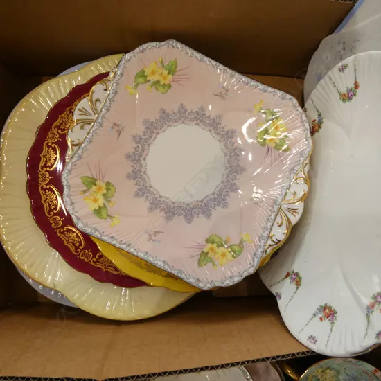 10 SHELLEY CHINA CAKE PLATES DECO PATS ETC