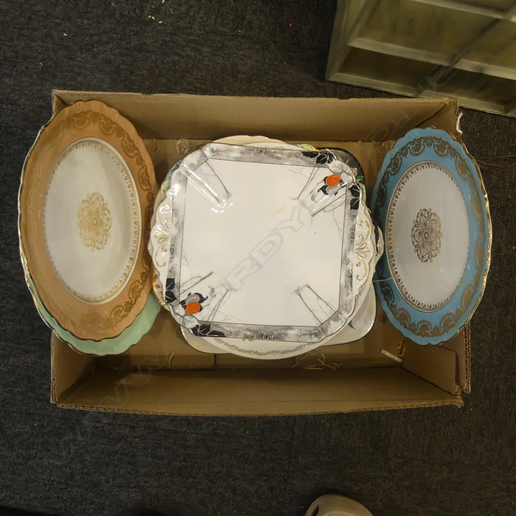 10 SHELLEY CHINA CAKE PLATES DECO PATS ETC Image 1++