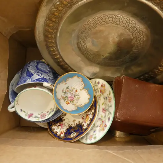 ASST. CHINA & SILVER PLATE + camera