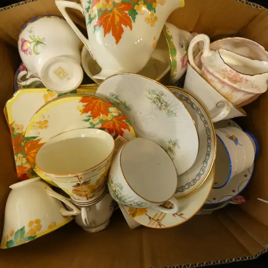 BOX LOT MIXED ART DECO CSPS ETC