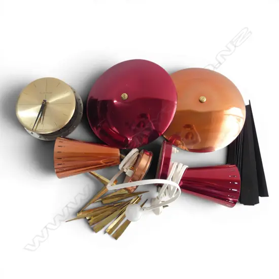 2 WALL LIGHTS, CLOCK etc