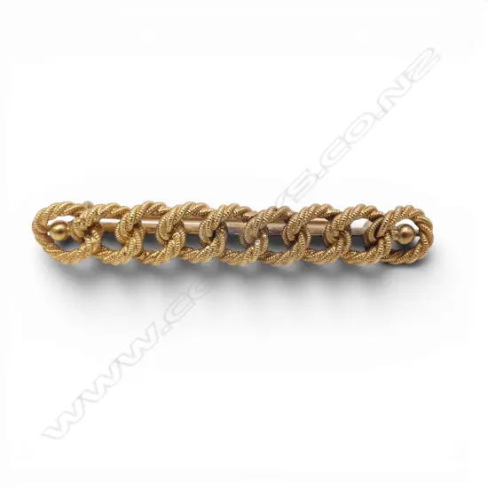 15CT BAR BROOCH W.40mm 4.4gms