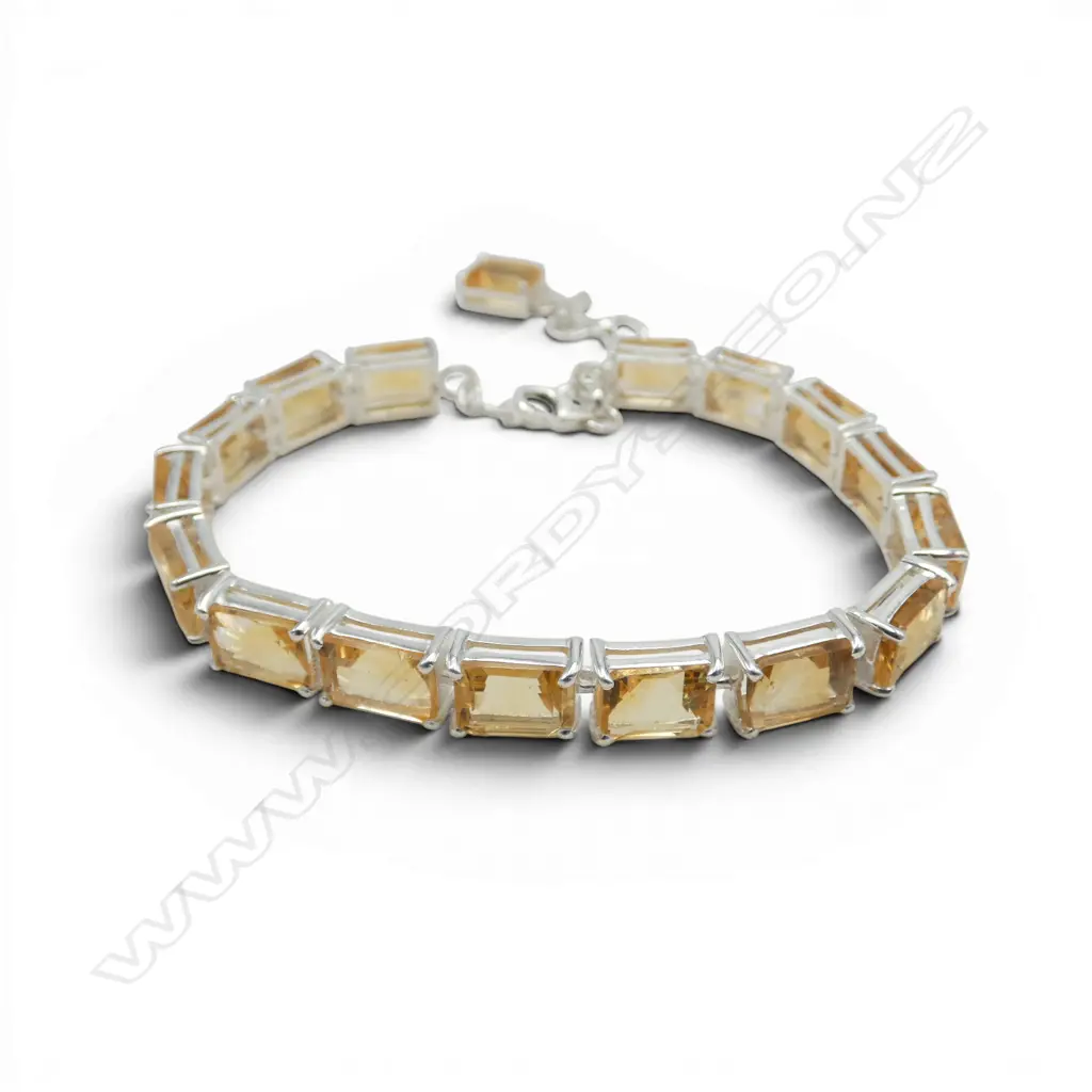 SILVER & CITRINE BRACELET Image 1++