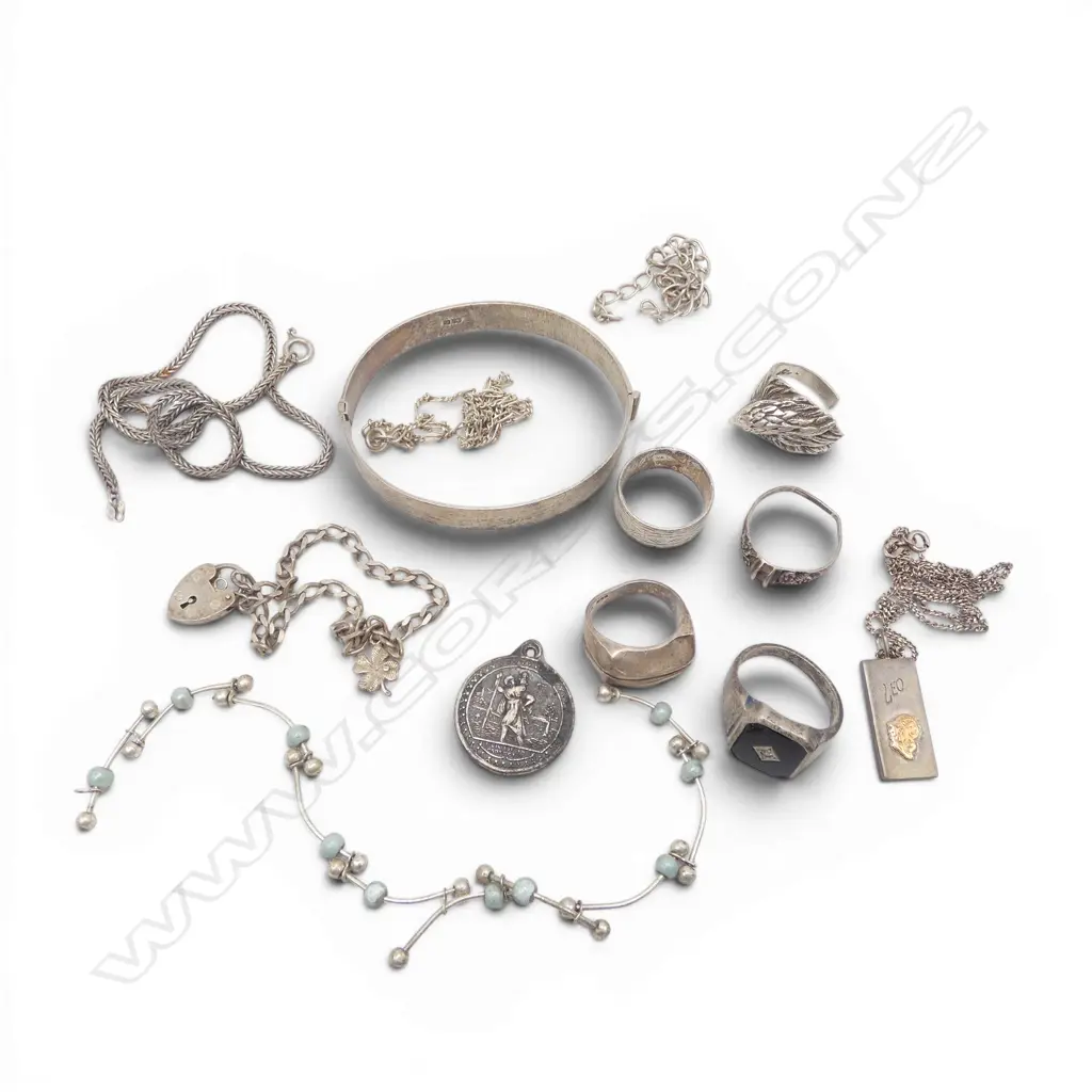 ASST. SILVER JEWELLERY some faulted 70+gms Image 1++