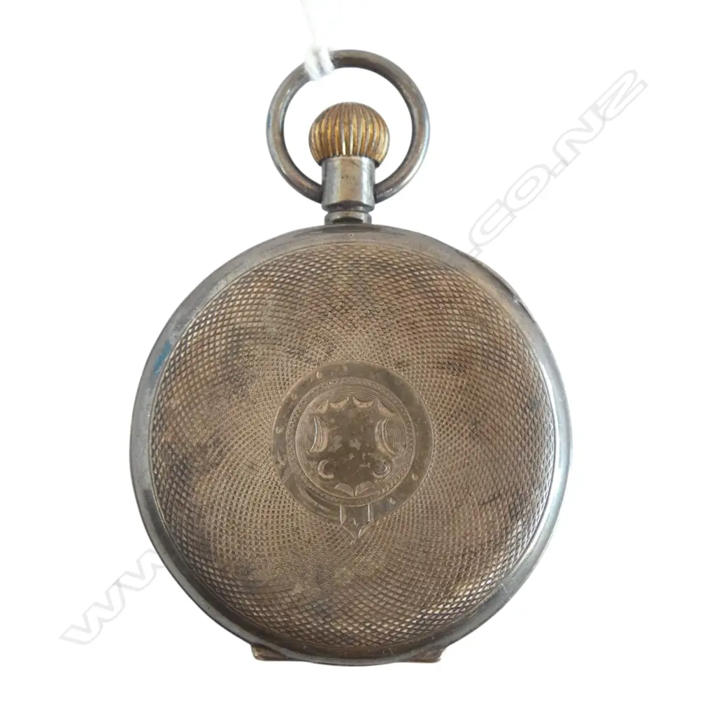 EARLY 20thC .925 'GLOW WORM' OPEN FACE POCKET WATCH Image 1++