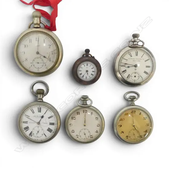 6 OLD POCKET WATCHES 
