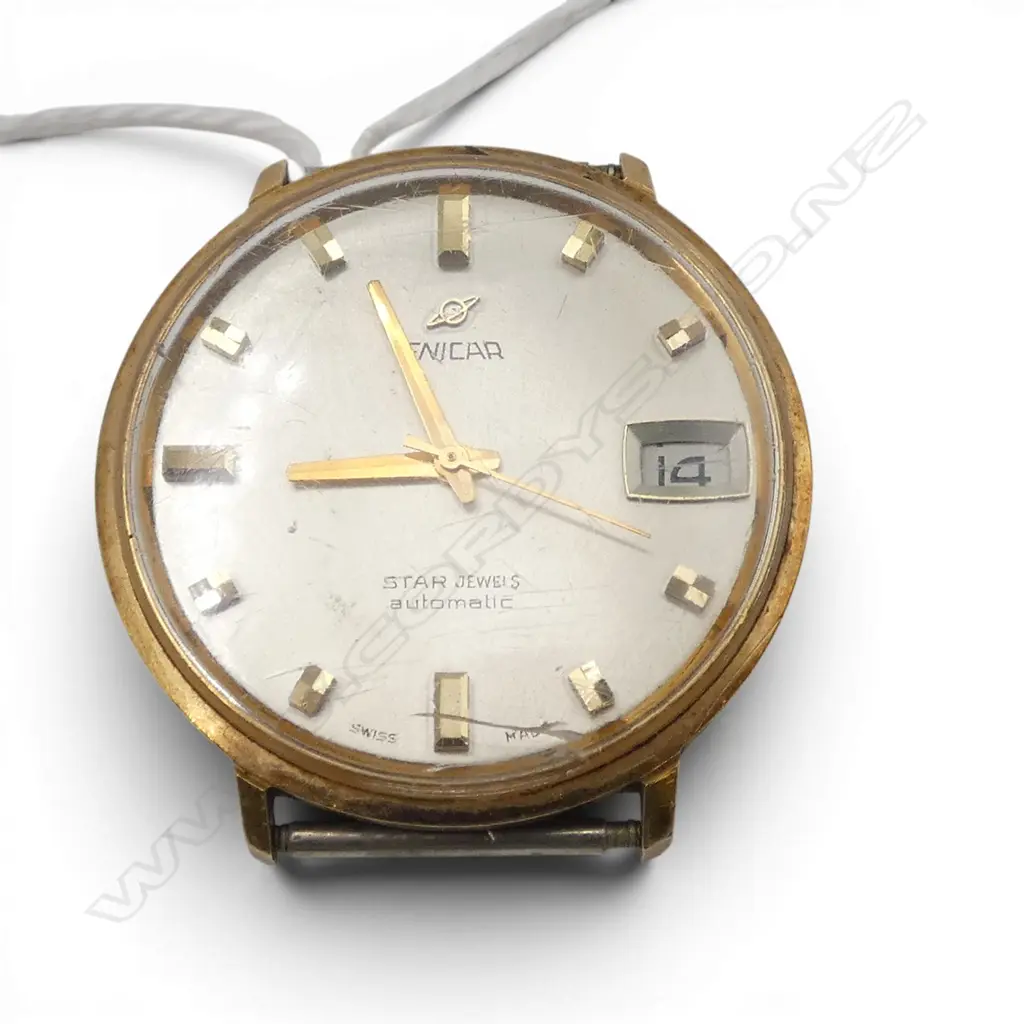 VINTAGE SWISS GENTS ENICAR OCEAN PEARL AUTOMATIC WRISTWATCH GOING NO STRAP Image 1++
