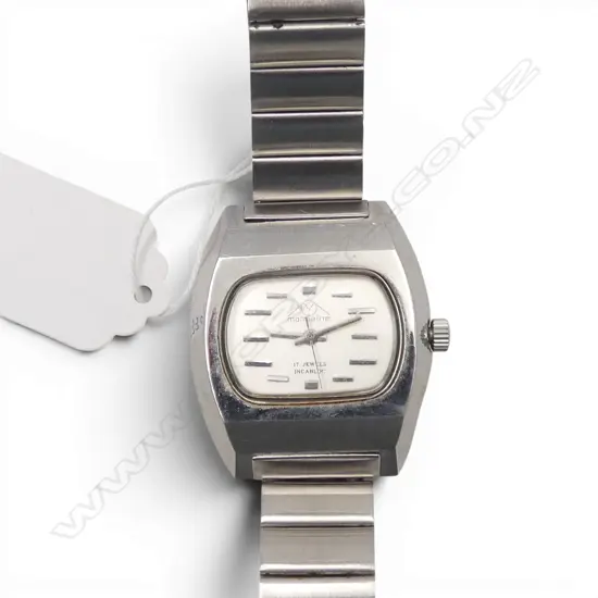 MID CENTURY MONDAINE SWISS MOVEMENT INCABLOC AUTOMATIC GENTS WRISTWATCH