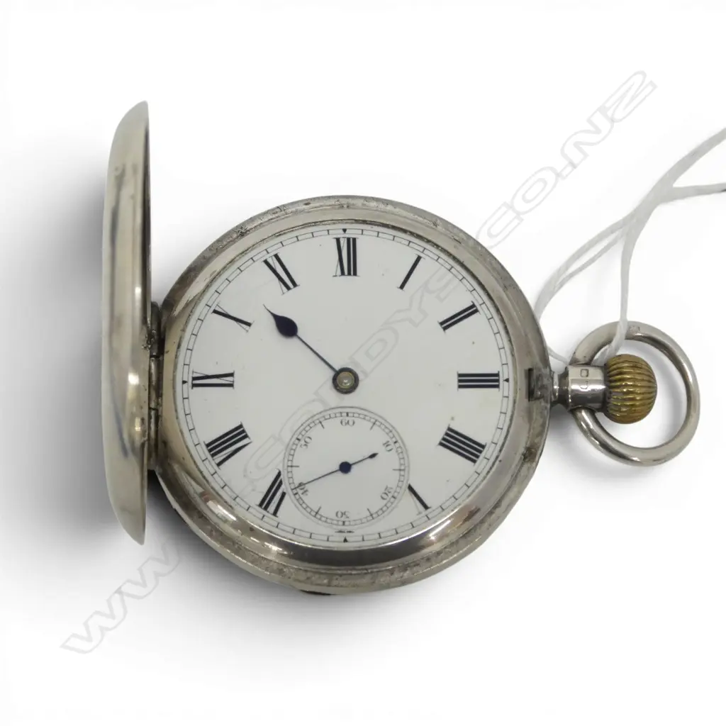 VICTORIAN ROTHERHAMS S/SILVER FULL HUNTER POCKET WATCH BIRMINGHAM 1892 FAULTS 102.4GMS TOTAL WEIGHT Image 1++