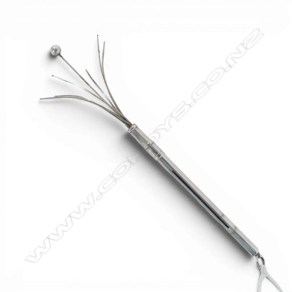 ART DECO 1930S S/SILVER COCKTAIL STIRRER 130MM WHEN OPEN 6.2GMS Image 1++