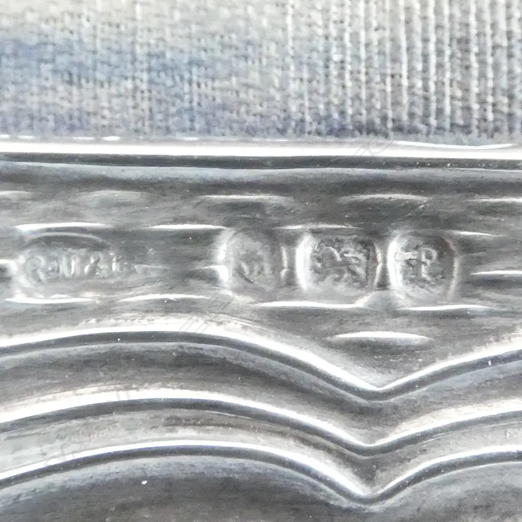 SILVER ART NOUVEAU PHOTO strut back FRAME looping ribbon design FAULTS Birmingham 1905 no glass. H.210mm Image 1++