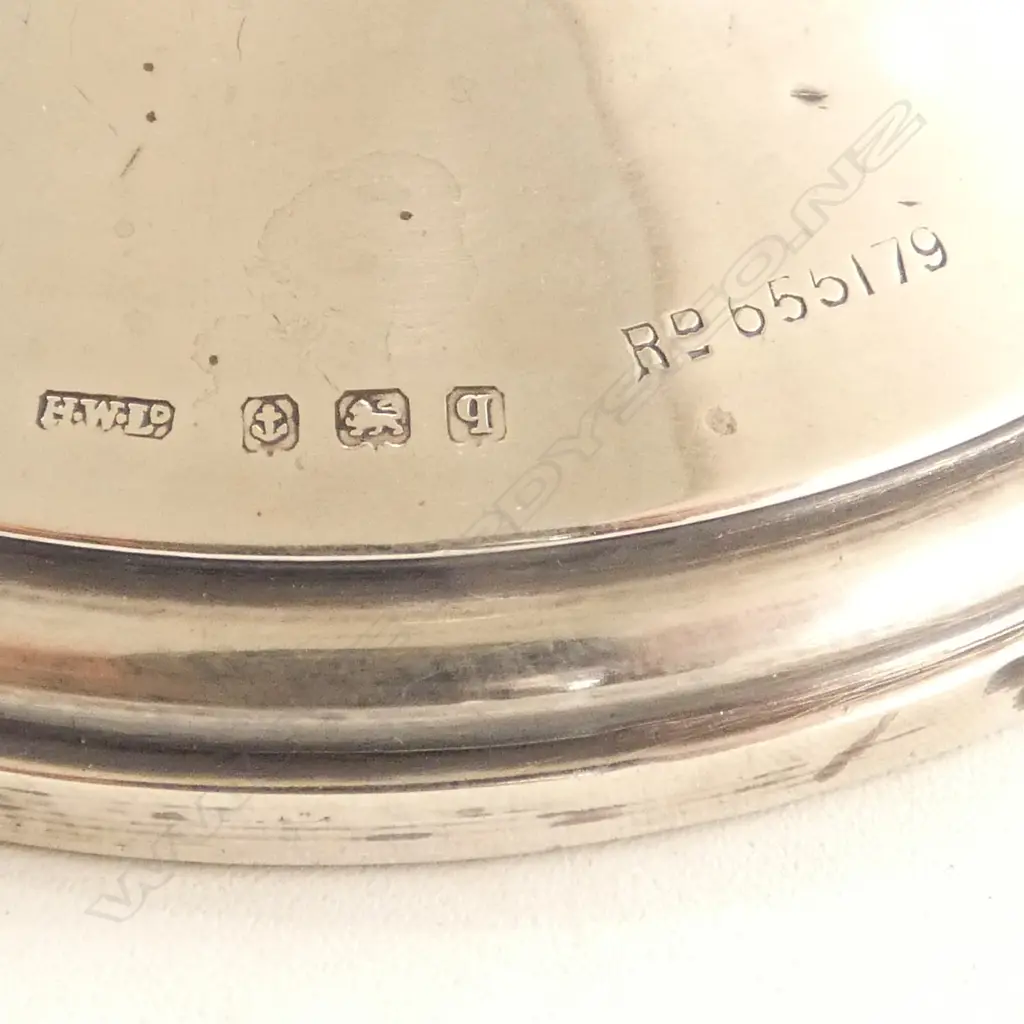 STG SILVER CANDLE STICK TENNIS AWARD to Valerie Rowland 1931, weighted base + STG SILVER VANITY MIRROR & SALT POT 42gms Image 1++
