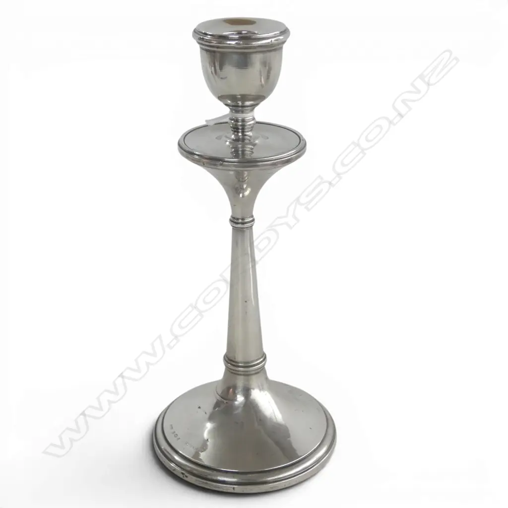 STG SILVER CANDLE STICK TENNIS AWARD to Valerie Rowland 1931, BIRMINGHAM 1915, weighted base Image 1++