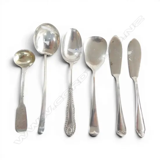 6 PCES STG SILVER CUTLERY, 88gms