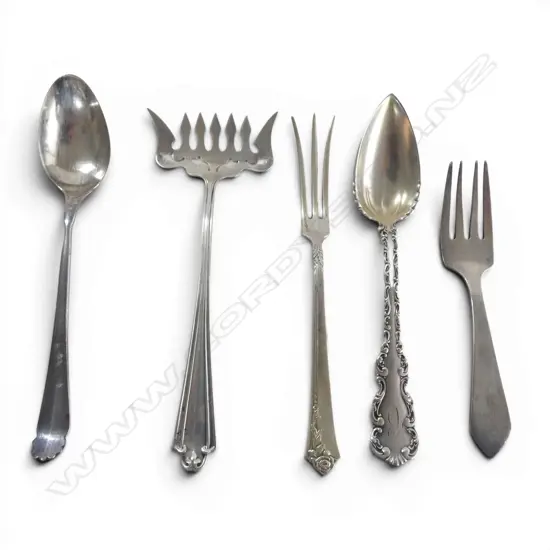 5 PCES STG SILVER CUTLERY, 88gms