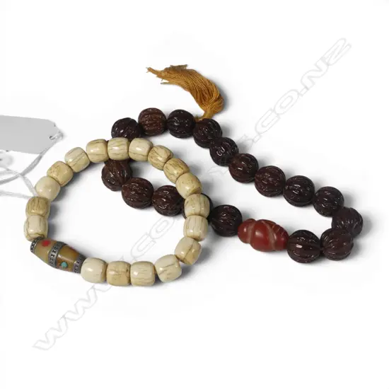 2 ORIENTAL BEAD BRACELETS