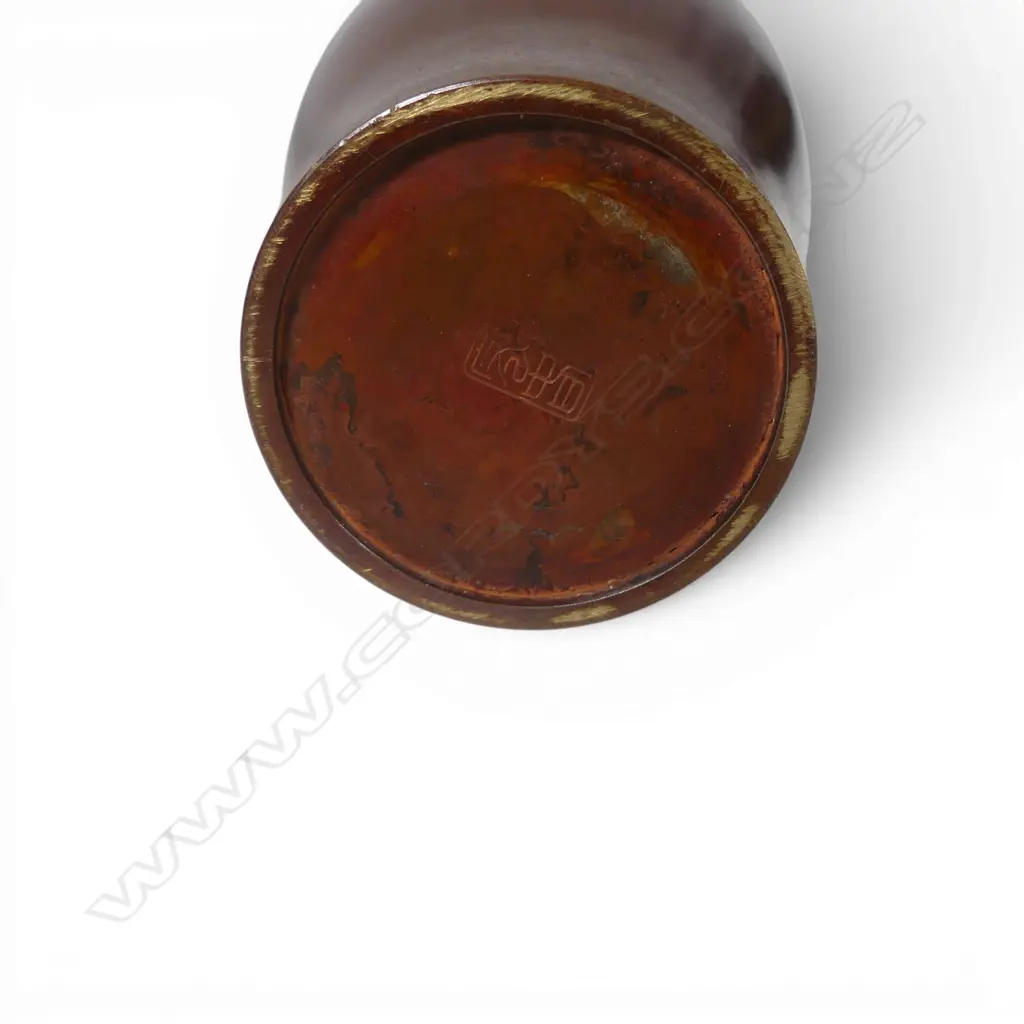 VINTAGE JAPANESE BRONZE VASE by HIROHARU HIRAMATSU (1896-1971), H.245mm Image 1++