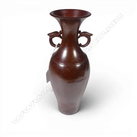 VINTAGE JAPANESE BRONZE VASE by HIROHARU HIRAMATSU (1896-1971), H.245mm
